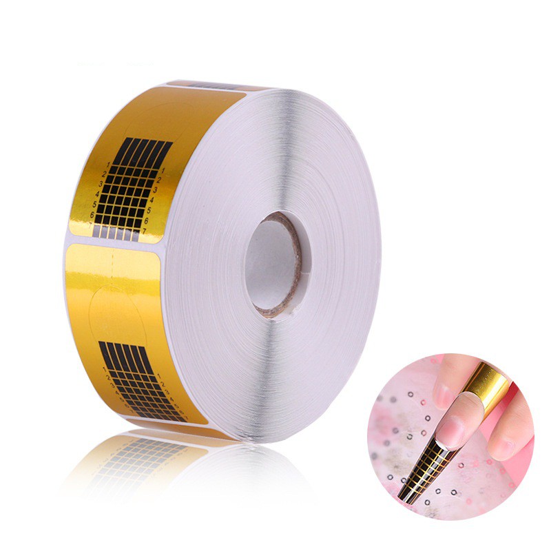 Cuộn giấy tạo form gắn móng giả 500 miếng Dùng Cho Đắp Gel Và Đắp Bột