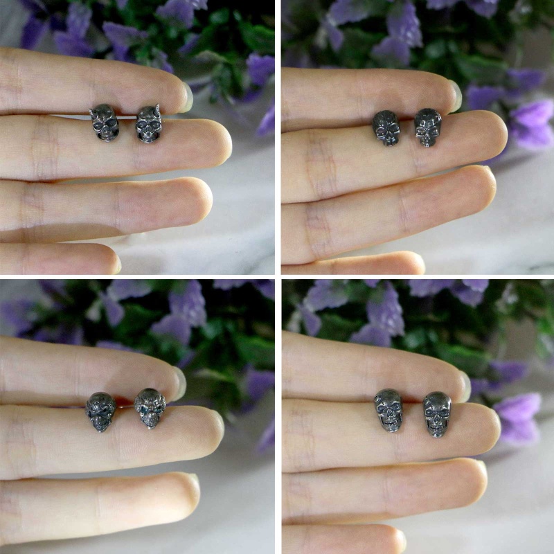 Bông Tai Hình Đầu Lâu Phong Cách Gothic Cho Nam Và Nữ