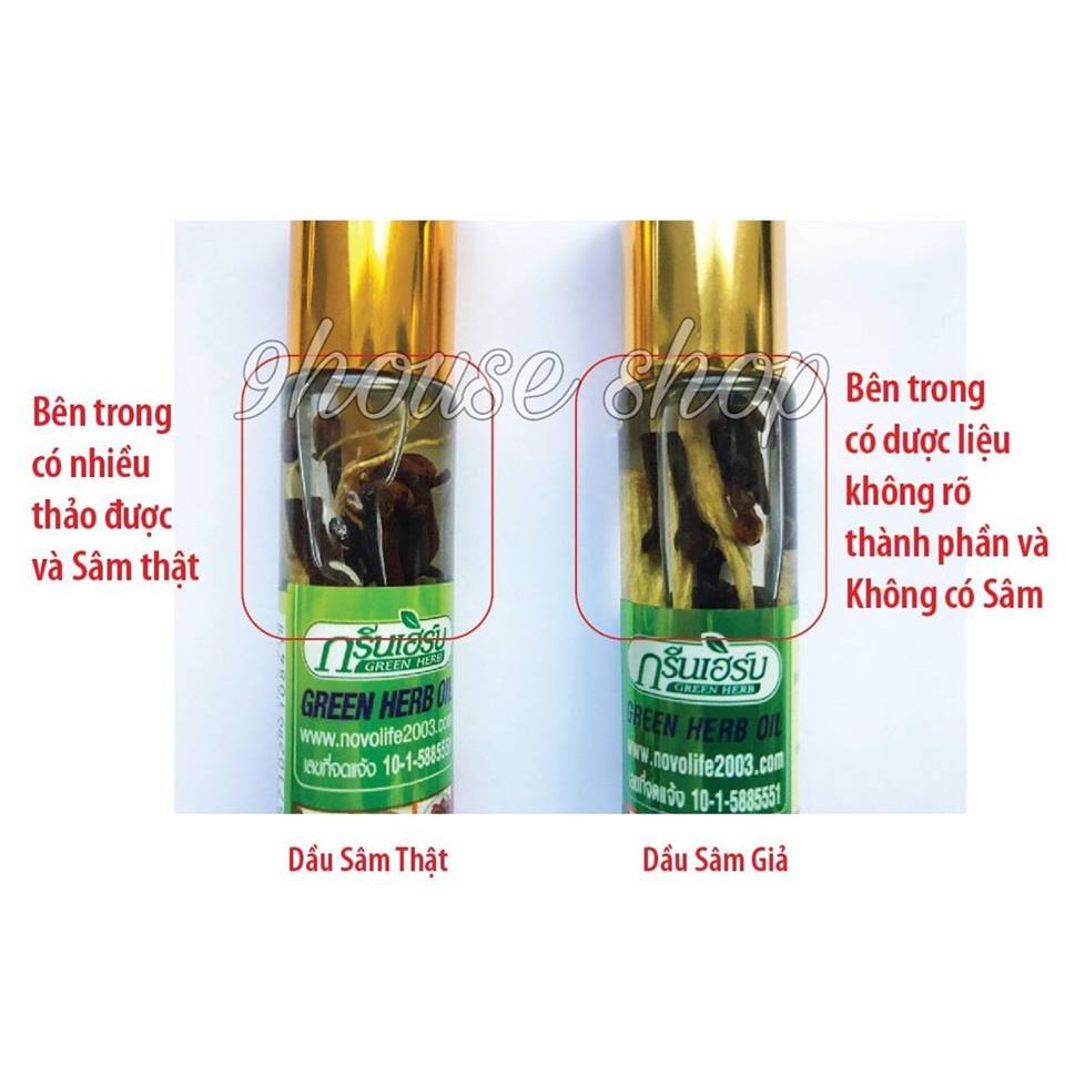 8 Chai Dầu Sâm Green Herb Oil Nội Địa Thái Lan