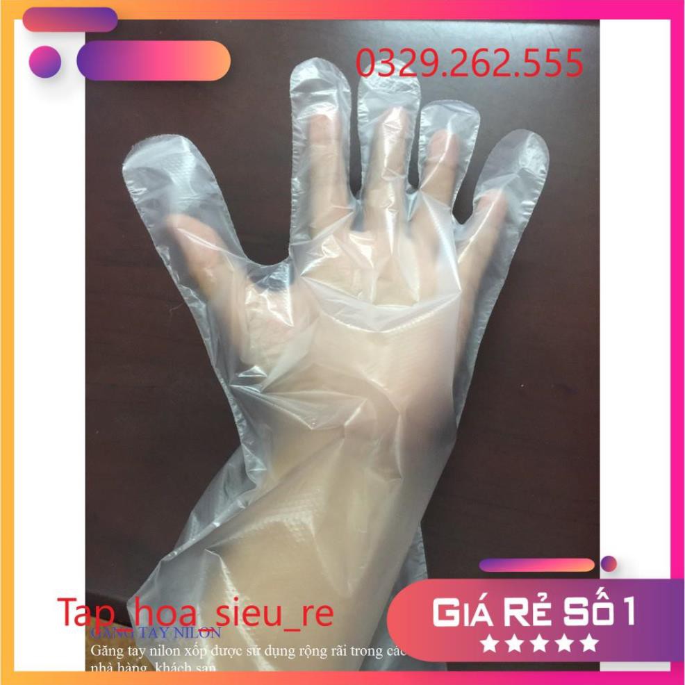 Hộp 100 găng tay nilong loại dầy siêu bền