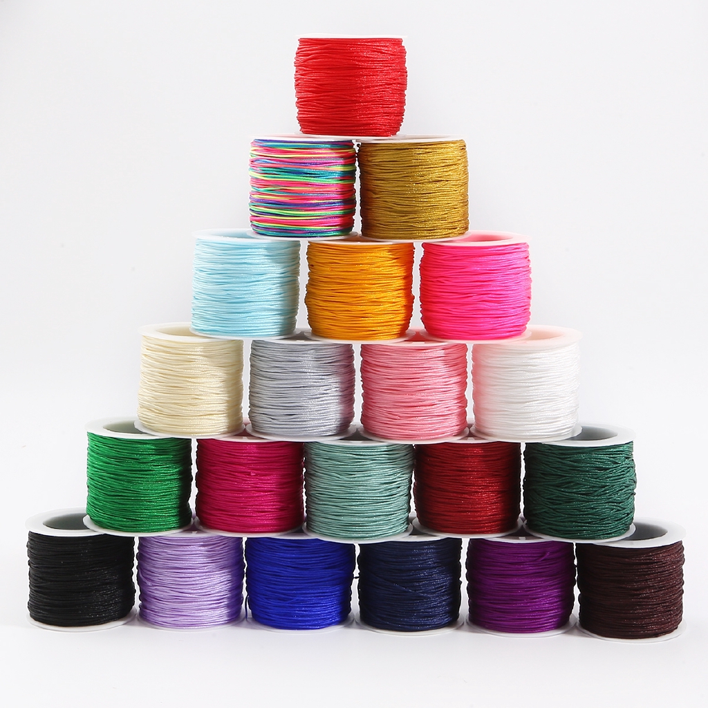 Cuộn dây cotton 50m 0.8mm dùng làm đồ trang sức thủ công