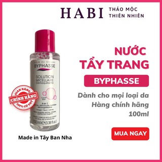 Nước Tẩy Trang Byphasse dành cho mọi loại da 100ml Solution Micellaire Démaquillante - Thảo Mộc HaBi