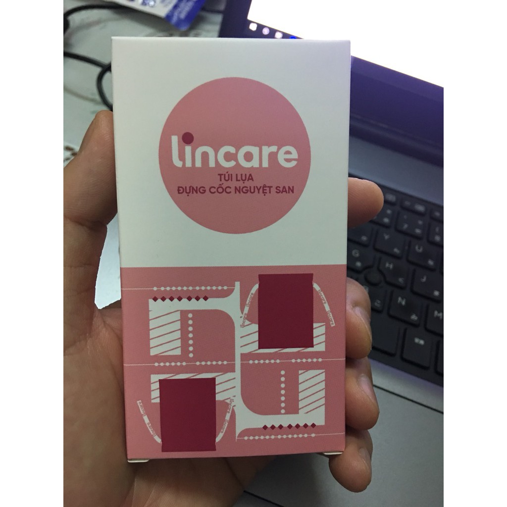 Túi lụa Lincare đựng Cốc nguyệt san cao cấp Satin Ai Cập 100% sợi tơ tằm tự nhiên, mềm mại, thoáng khí