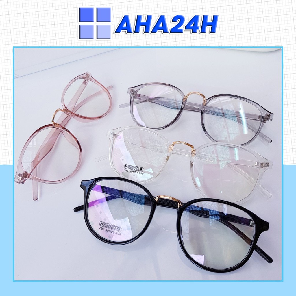 Mắt kính giả cận gọng dẻo hàn quốc thời trang nam nữ TR90 209 cao cấp AH159