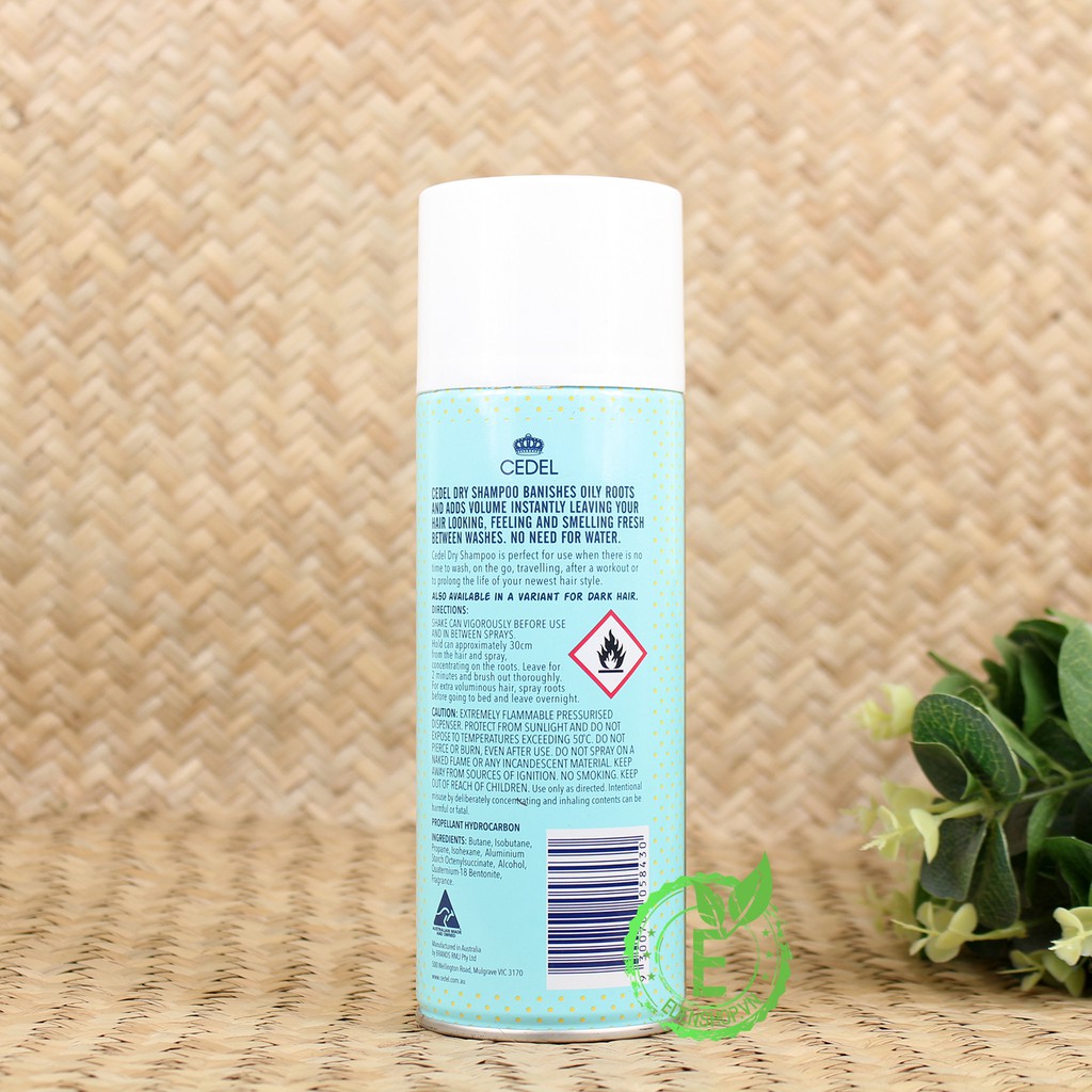 [ CHÍNH HÃNG - SHOP TPHCM] Dầu Gội Khô CEDEL Dry Shampoo Chai Lớn 387ml - Làm Sạch Dầu Tức Thì Cho Mái Tóc