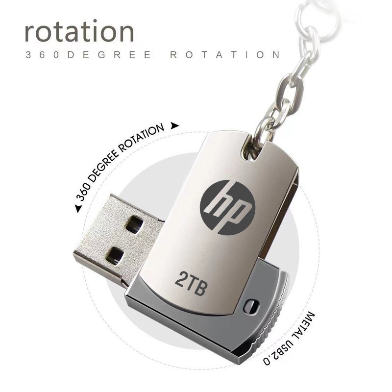 Ổ đĩa USB flash HP 1TB 2TB 64GB 32 16GB 8GB 4GB 2GB USB 1GB Flash Drive với móc khóa