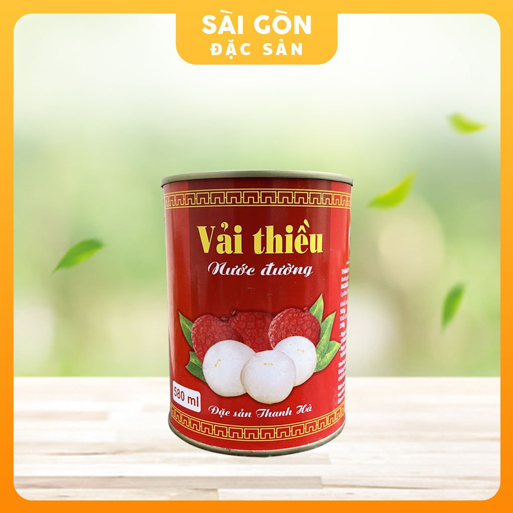 Vải Ngâm Đường Hộp Thanh Hà Chính Hãng Thơm Ngon 565 Gam SÀI GÒN ĐẶC SẢN