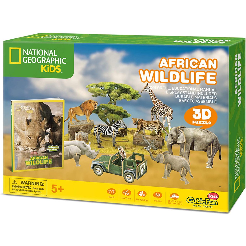 Mô hình giấy 3D CubicFun - National Geographic African Wildlife - Khám phá Động ...