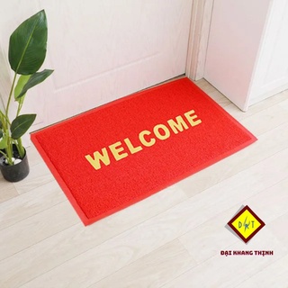 Thảm nhựa lau chân welcome 40x60cm chống trượt miếng trải sàn welcome