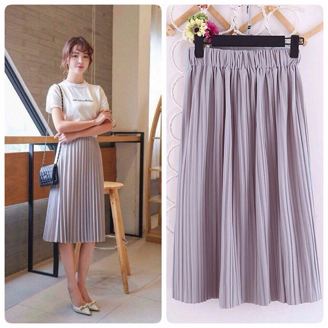 Chân váy dập xếp li nhỏ tùng rộng dài 75Yura store CVXL1T | BigBuy360 - bigbuy360.vn