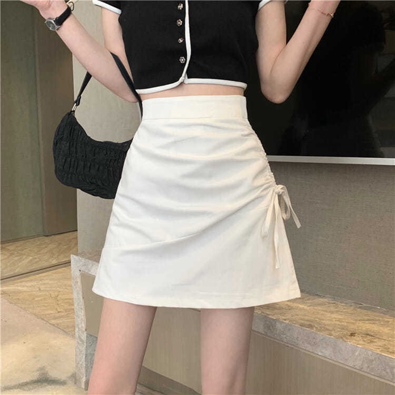 Chân váy chữ A IELGY lưng cao thiết kế không đồng đều thời trang mùa hè mới