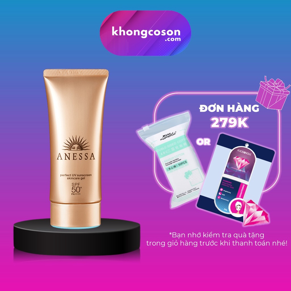 Gel Chống Nắng Chống Thấm Nước Bảo Vệ Hoàn Hảo Anessa Perfect UV Sunscreen Skincare Gel 90g - Khongcoson