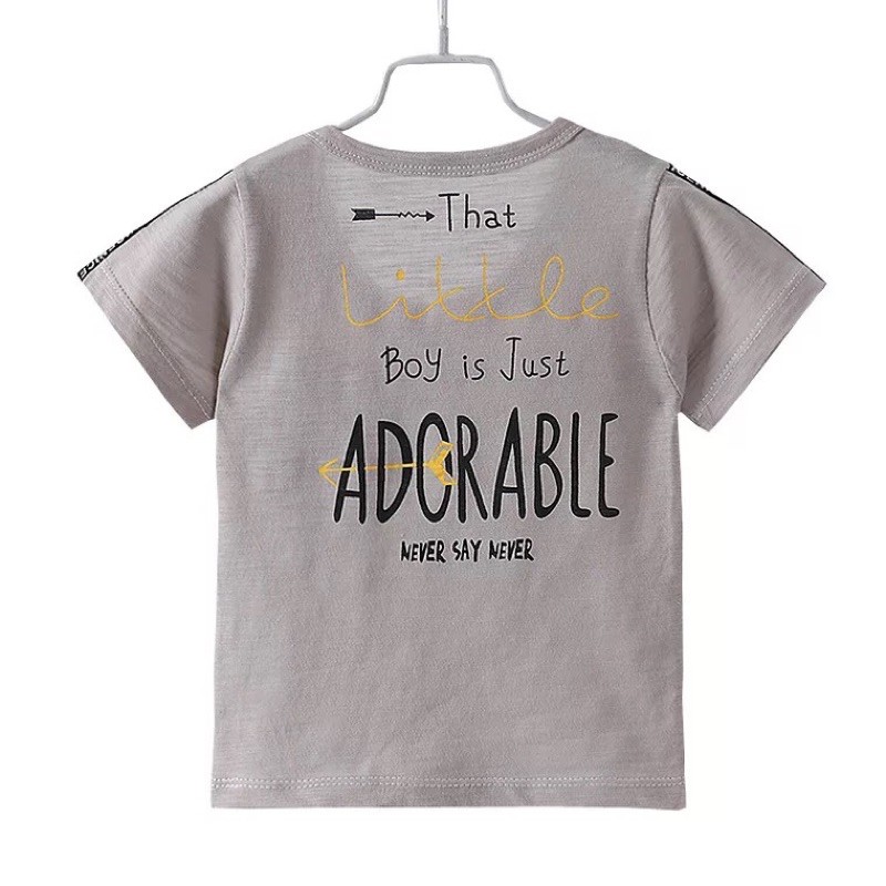 Áo Cộc Tay cho bé trai chất cotton mềm mát, thoáng khí, thấm hút mồ hôi