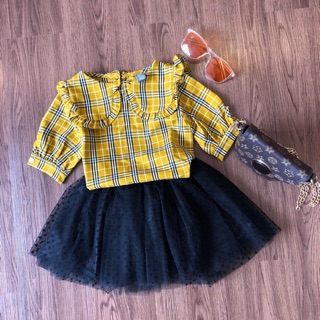 Set áo bbr + chân váy ren