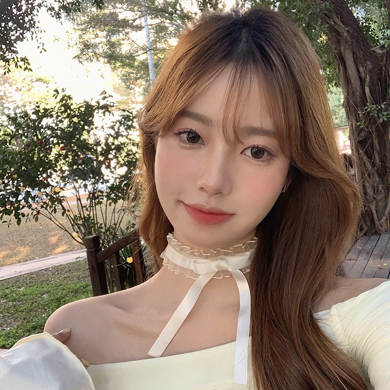 Vòng cổ dạng chocker ren đính nơ quyến rũ VC106