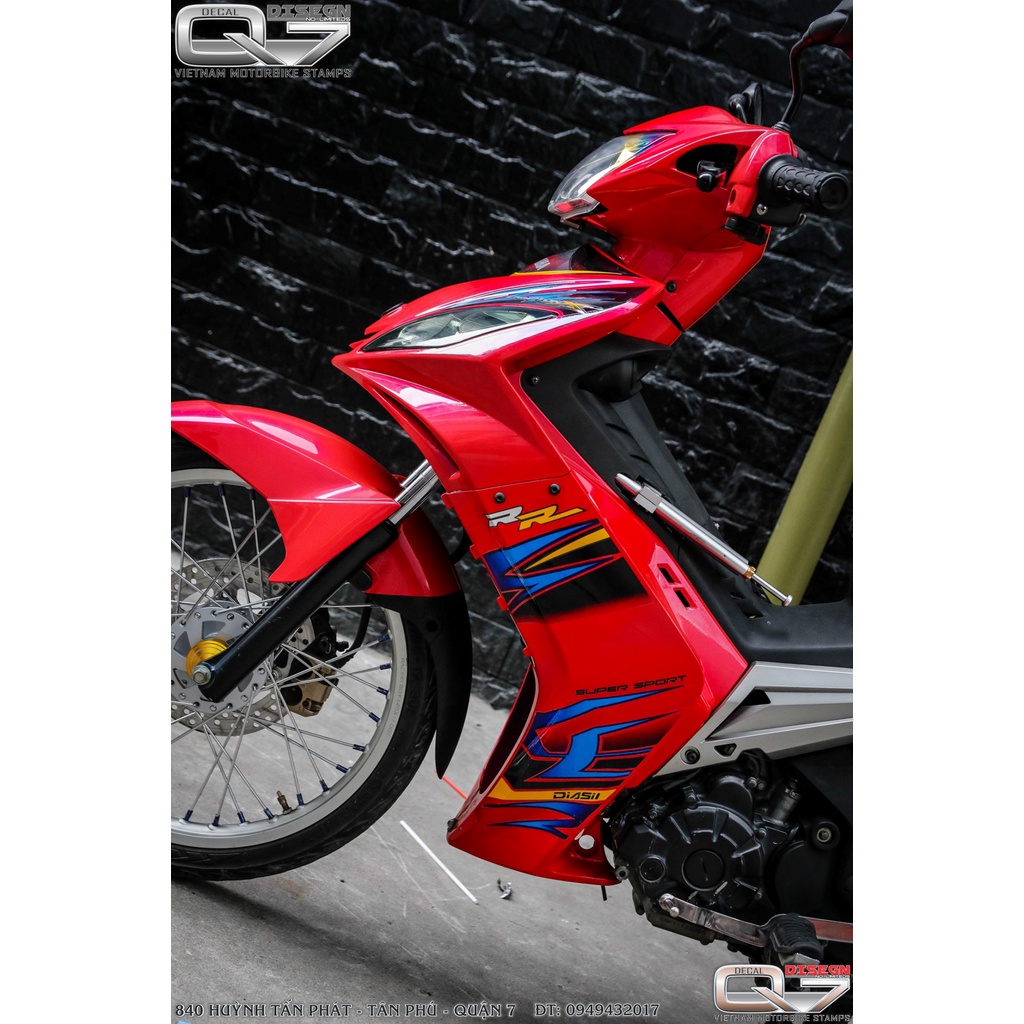 TEM RỜI EXCITER 2010 ĐỎ XANH ĐEN