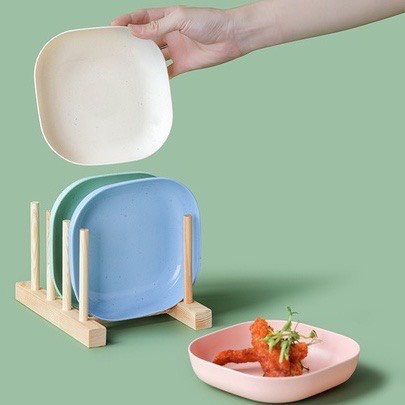 Set Đĩa Nhựa Lúa Mạch Đựng Hoa Quả, Trái Cây, Đồ Ăn An Toàn Và Tiện Lợi HQ 240