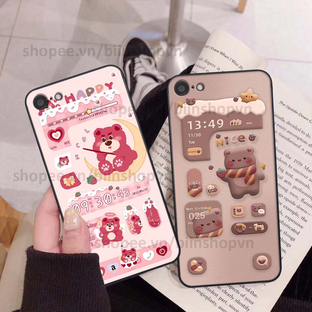 Ốp Oppo A71 / A83 in 3D icon gấu nổi siêu xinh, siêu đáng yêu, cá tính phong cách
