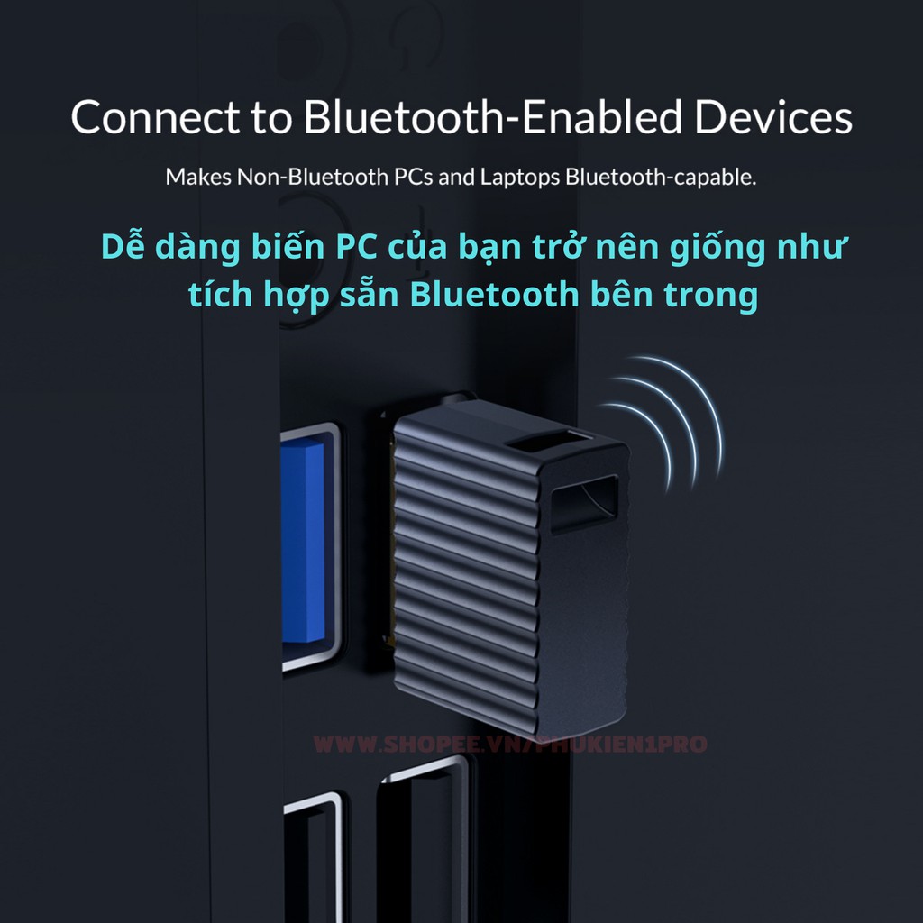 USB Bluetooth 5.0 ORICO BTA-508 kết nối các thiết bị không dây với máy tính laptop-hàng chính hãng, 1 đổi 1 30 ngày đầu