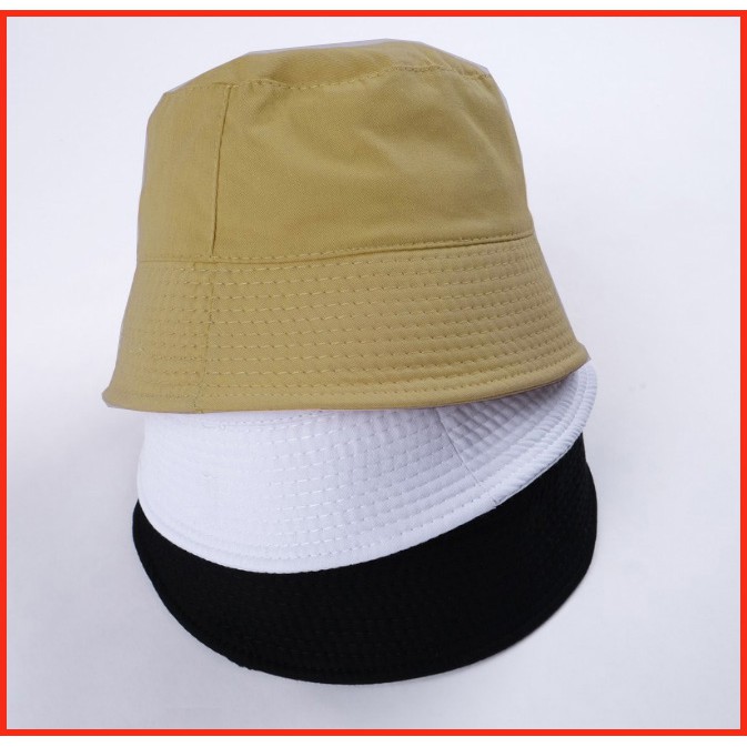 Nón bucket vành cụp HM1986 trơn nhiều màu phong cách Ulzzang Unisex