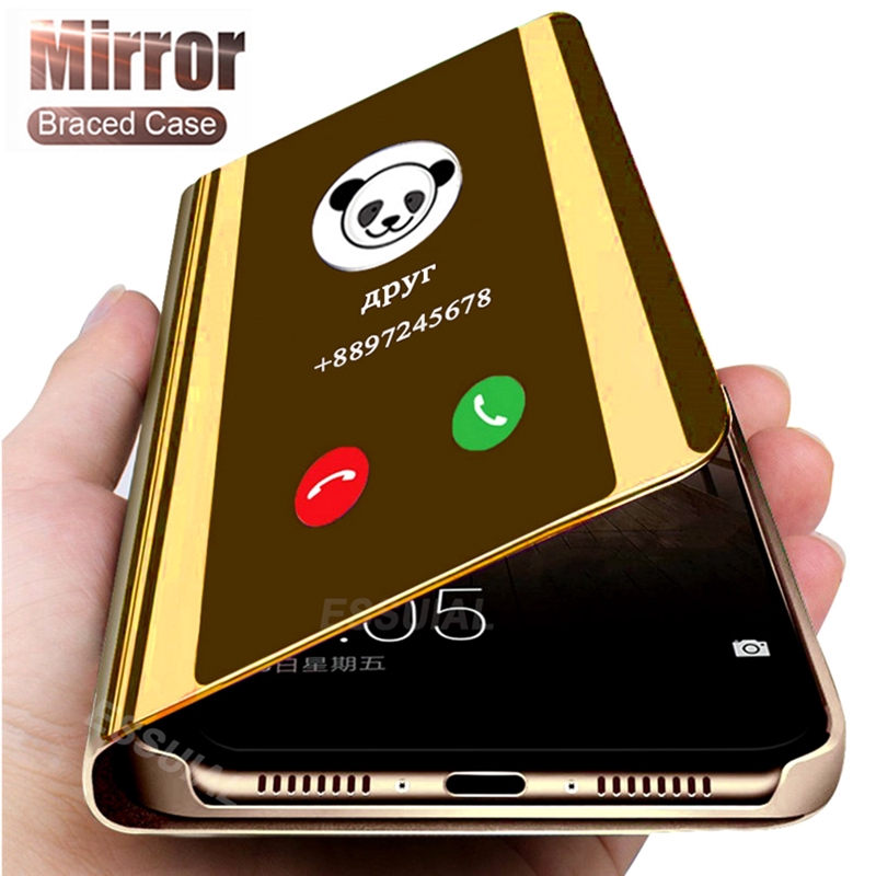 Ốp điện thoại nắp lật tráng gương thông minh dành cho Samsung Galaxy S20 Plus Ultra A51 A71 A50 A70