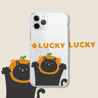 Ốp Lưng Mềm Chống Sốc In Hình Mèo Màu Cam Cho Iphone 11 Pro Xr / Xs / X 7 8 Plus