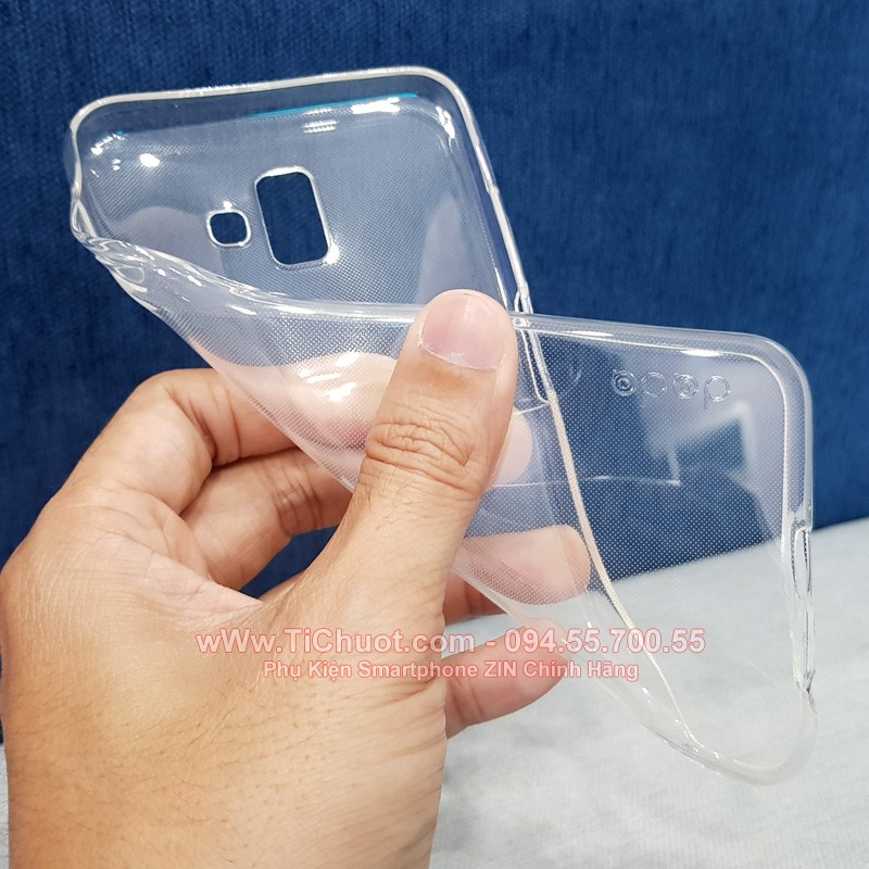 [Ảnh Thật] Ốp lưng Samsung J6 Plus Dada Dẻo Trong Suốt