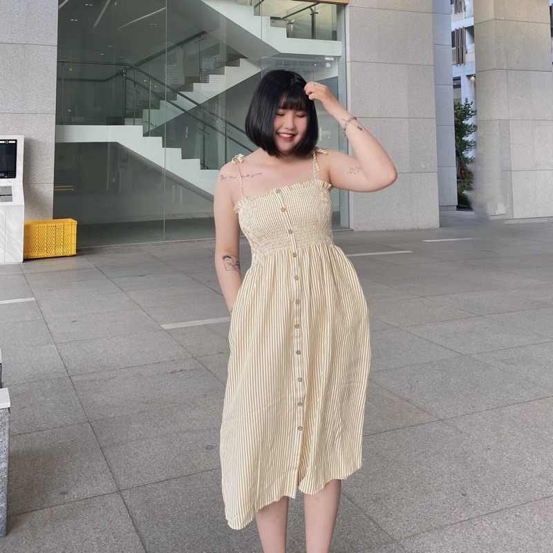 Đầm smocking 2 trong 1: đầm nơ vai hoặc đầm ống DOKESI  - Kate Dress