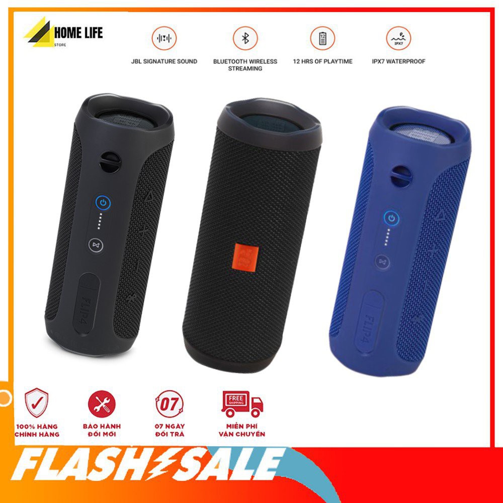 💥Bảo Hành 6 Tháng 💥Loa bluetooth JBL Flip 4 âm thanh êm, sống động, nhỏ gọn tiện lợi, chống nước IPX7