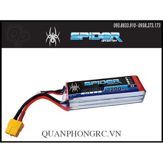 Pin Spider 2200mAh 3S 25C 11.1V LiPo Battery XT60