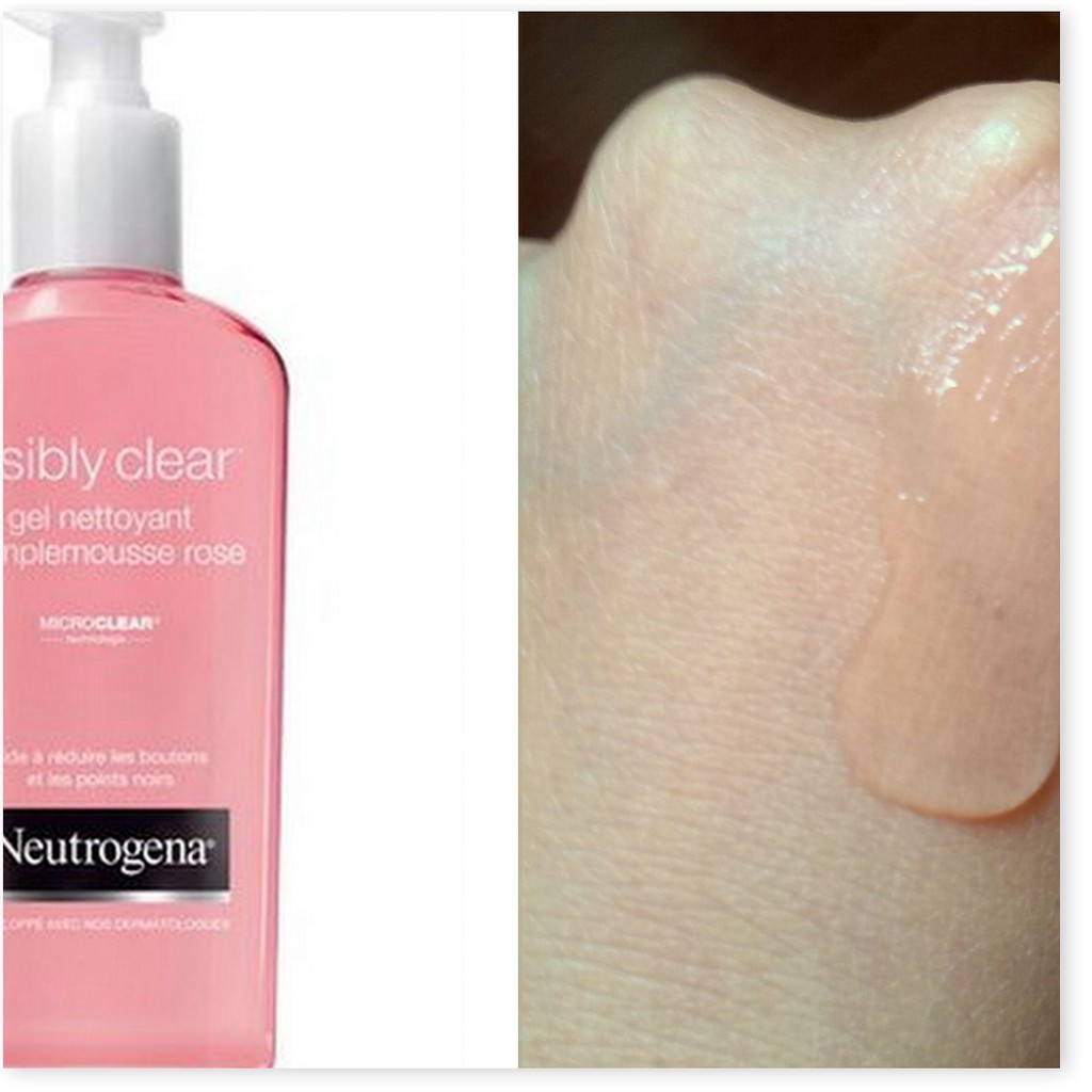 [Mã giảm giá mỹ phẩm chính hãng] Neutrogena Visibly Clear Gel Nettoyant Pamplemousse Rose - Sữa Rửa Mặt Giảm Mụn 200ml