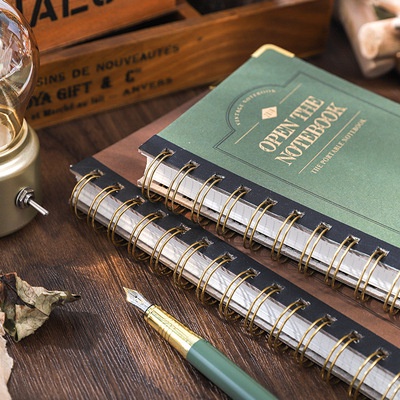 Sổ tay ô vuông vintage notebook bìa cứng 100 trang 100gsm | BNM048