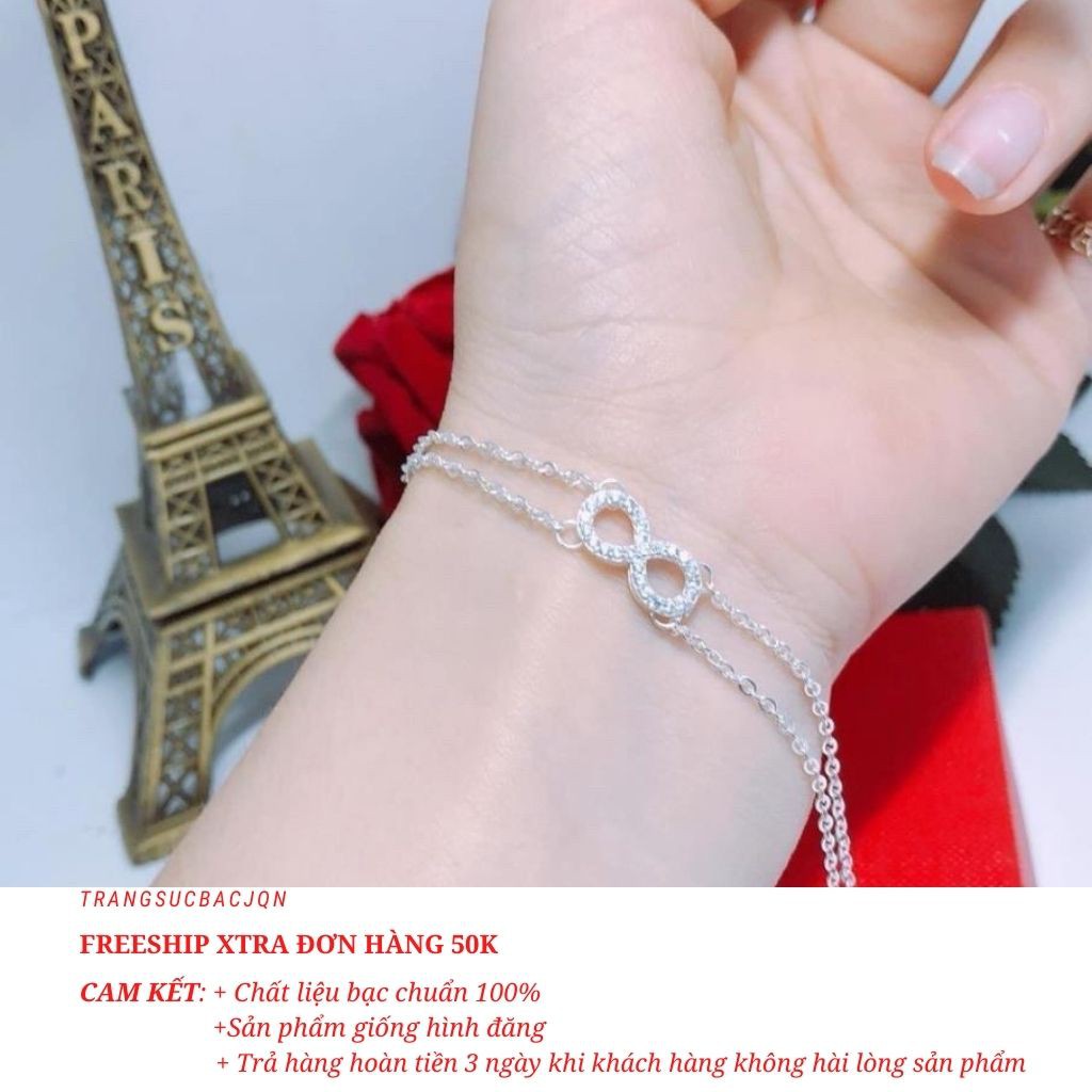 Lắc tay nữ bạc ta mẫu mới cực đẹp xinh xắn ms15/ Trang sức bạc JQN