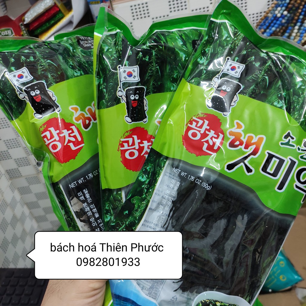 Rong biển Hàn Quốc nấu canh, lẩu, salad gói 25/50g/100g