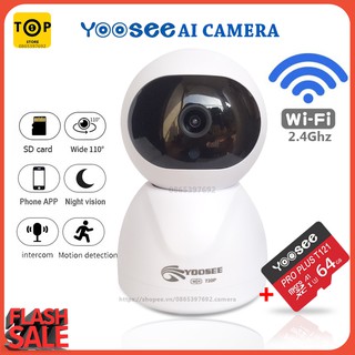 Camera WiFi / Camera YooSee Ai GW051 HD Thế Hệ Mới Kèm Thẻ Nhớ