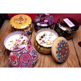 Set 4 hộp nến hoa khô
