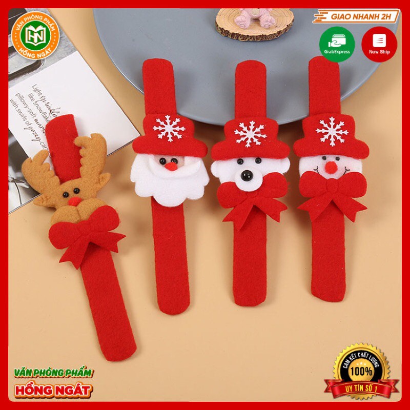 Vòng Tay Noel⭐Không Phát Sáng vải nhung dạ đồ chơi đồng hồ đeo tay quà tặng học sinh trong mùa giáng sinh cho bé N047