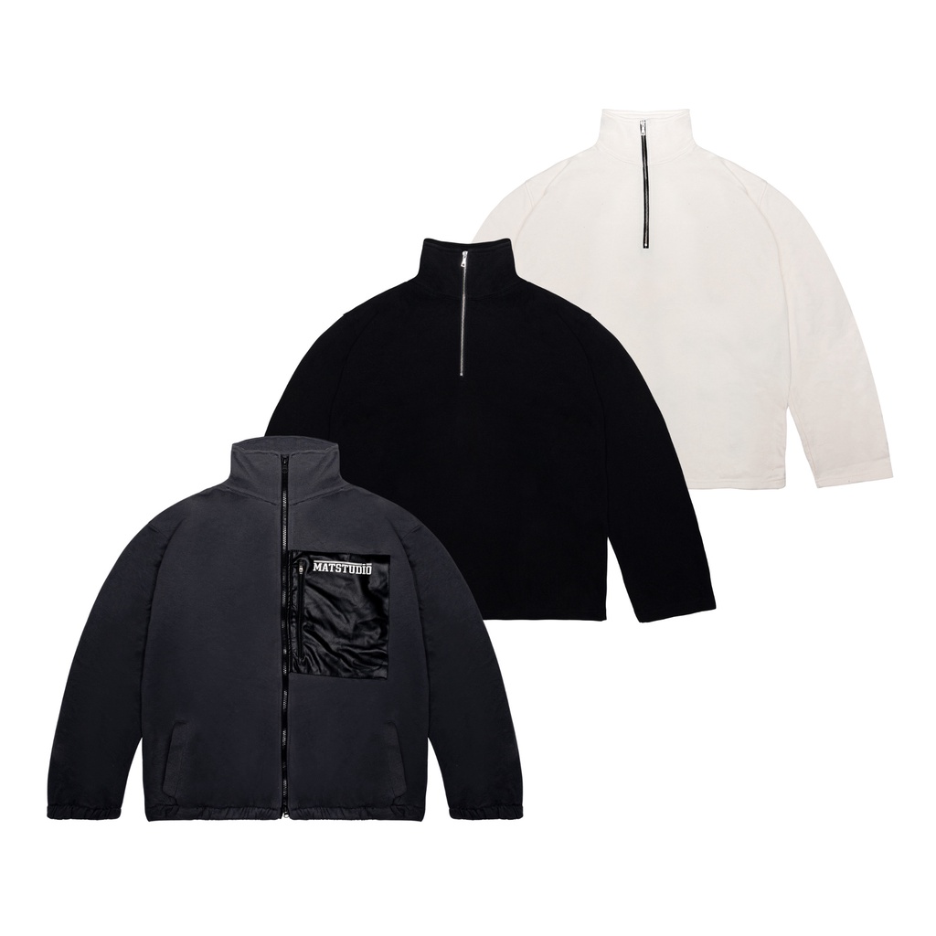 Áo Sweater Nỉ Cổ Lọ Khóa Kéo Unisex MATSTUDIO (CHÍNH HÃNG)