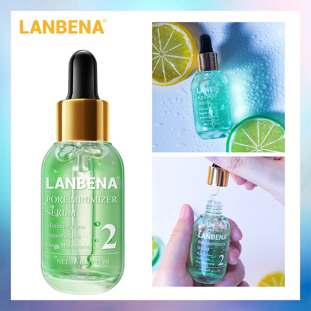 Serum tinh chất se khít lỗ chân lông LANBENA loại bỏ mụn đầu đen hiệu quả mới (new)