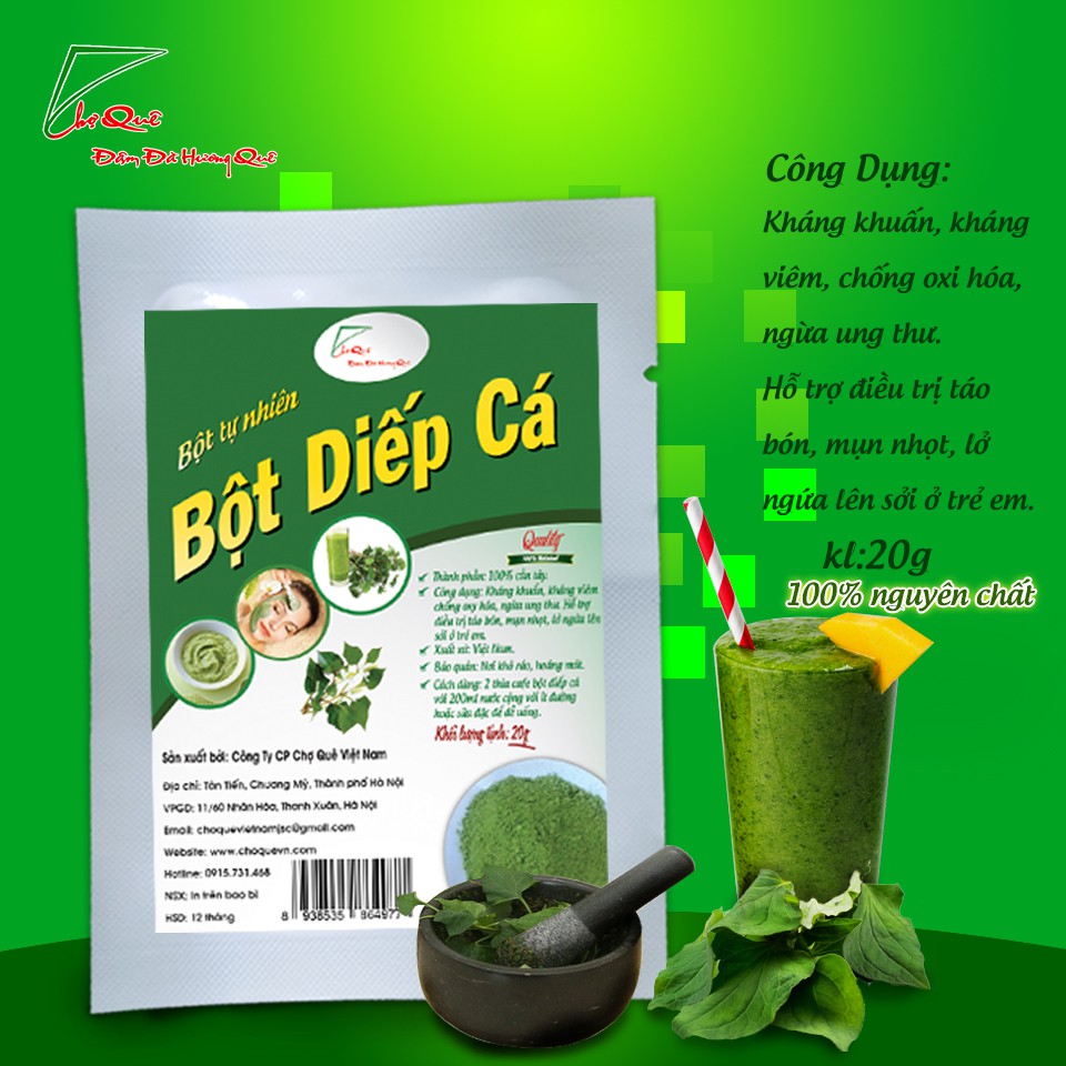 Bột Rau Diếp Cá 20gr nguyên chất