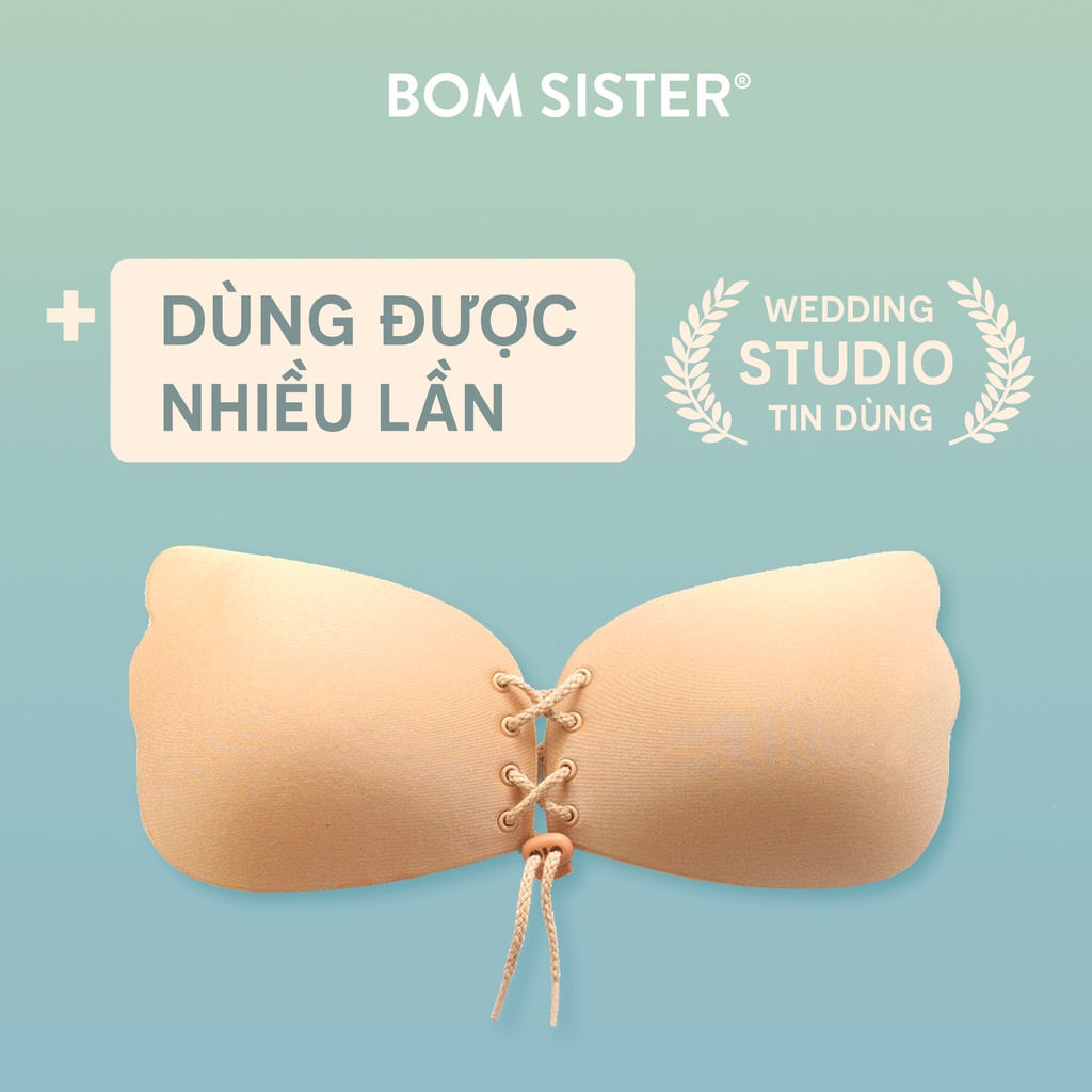 Áo lót dán vải kèm dây rút tạo khe ngực chuyên mặc trang phục hở lưng BOM SISTER AD001