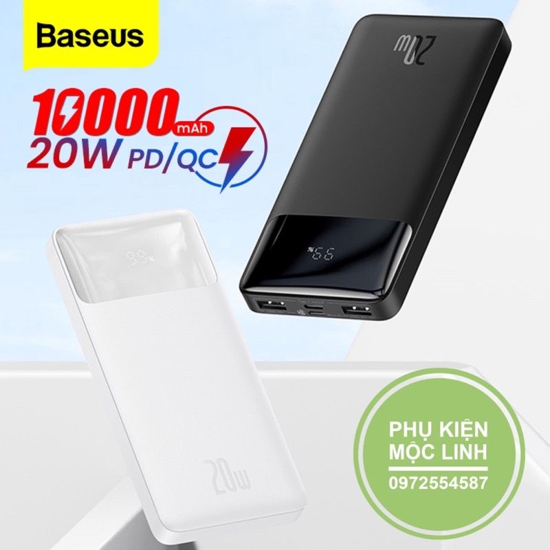 Pin Sạc Dự Phòng 20000mah bipow cho iphone ipad android samsung oppo xiaomi sạc nhanh 20w chính hãng baseus
