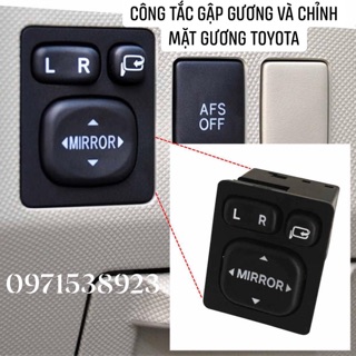 công tắc gập gương tự động và chỉnh mặt gương toyota