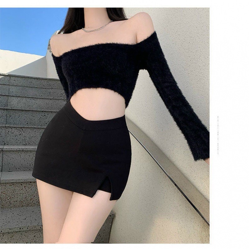 [RẺ NHẤT+HOT] CHÂN VÁY DÁNG CHỮ A NGẮN LƯNG KIỂU V (CÓ LÓT TRONG) CHIZISHOP CV100