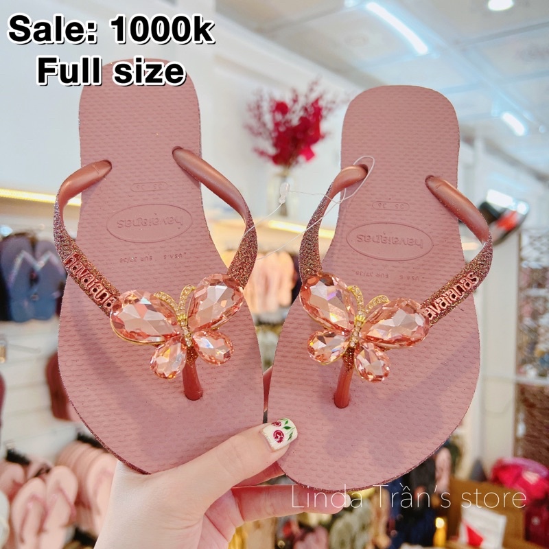 dép trơn HVN ktv hồng ruốc mix charm