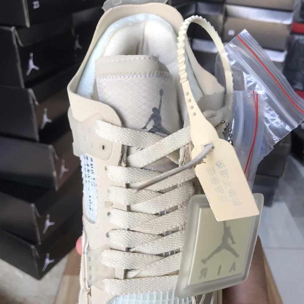 Giày Sneaker JD4 OFF WHITE, Giày JD4 OFF mầu kem Nam Nữ Cao Cấp , Đẹp Êm  Ái Nhất