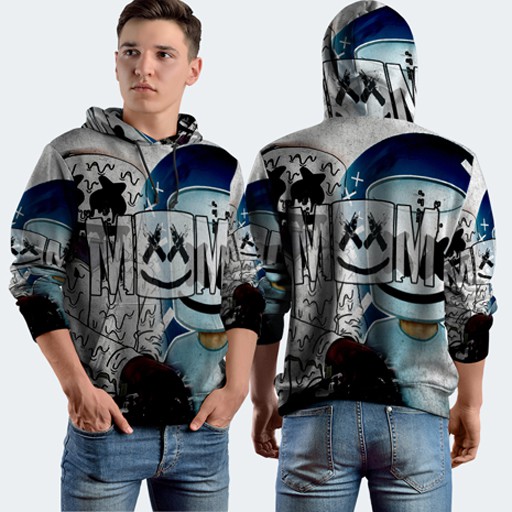 Áo Hoodie Chui Đầu In Hình Marshmello Cá Tính