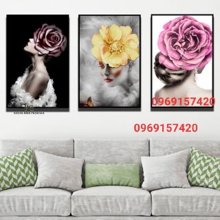 Bộ 3 tranh spa, nghệ thuật 40*60*3