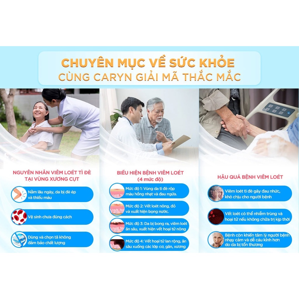 Tã quần người già Caryn Loại mỏng nhẹ chống tràn dành cho người có thể đi lại được M32