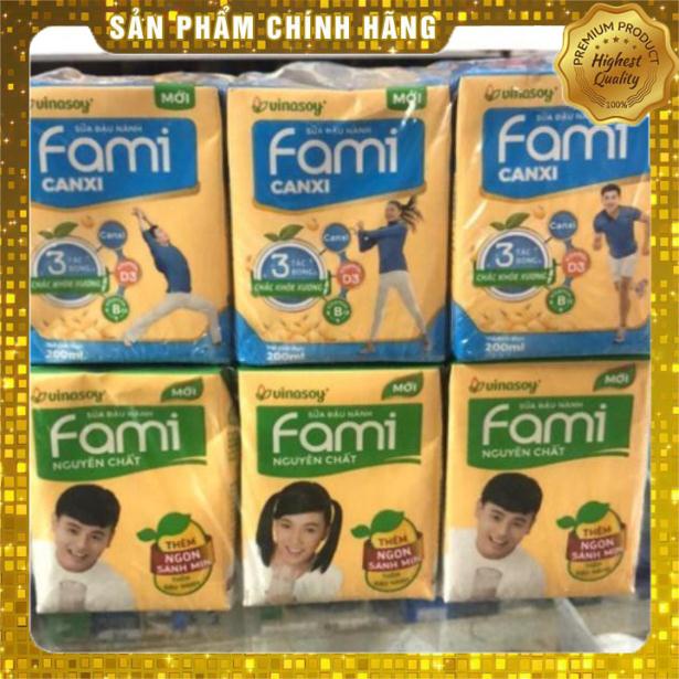 Sữa đậu nành Fami canxi lốc 6 hộp x 200ml